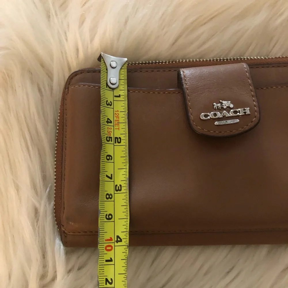 Coach zip around wallet wristlet with phone pocket